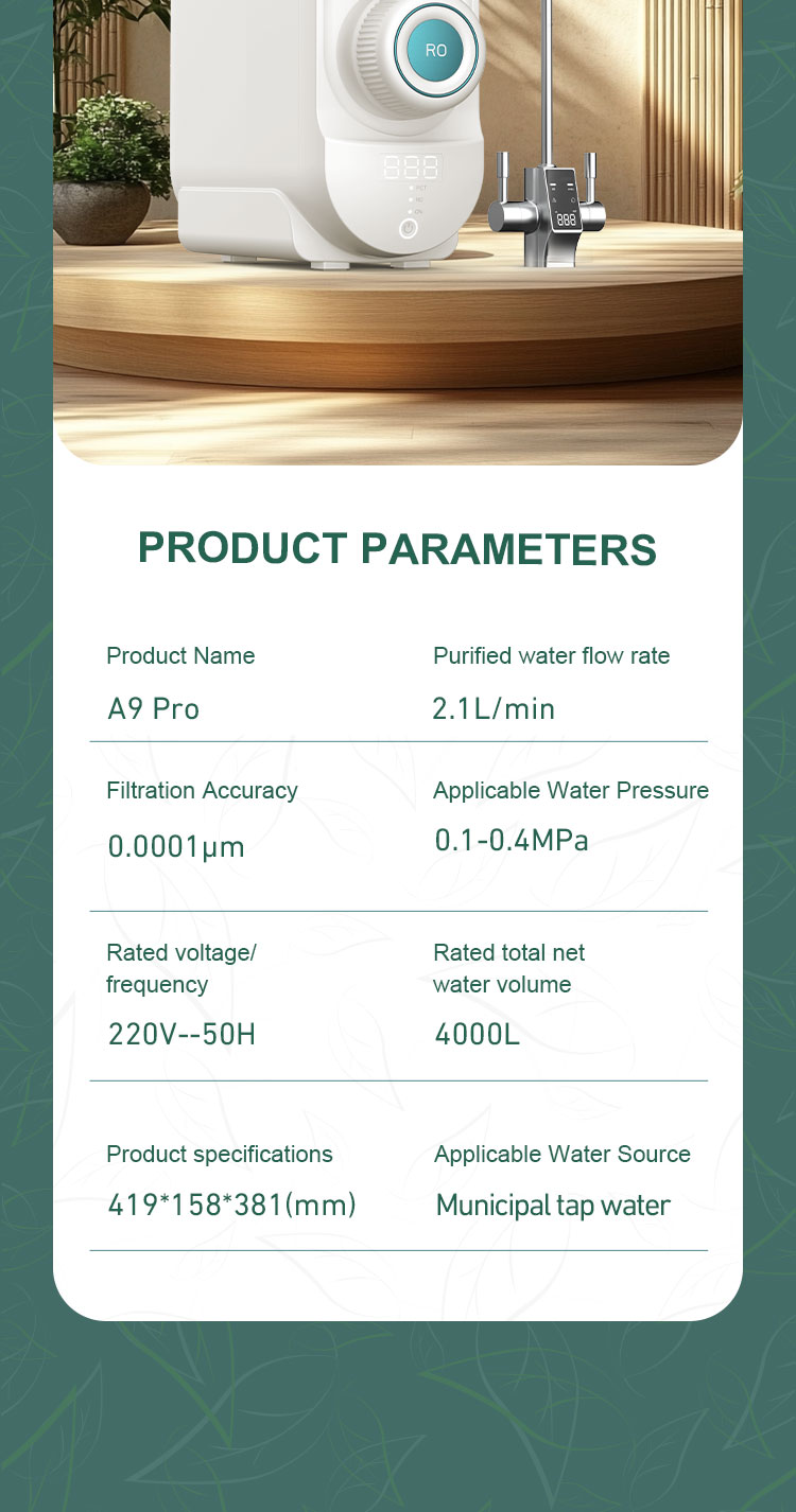 A9pro 800GPD Reverse Osmosis System Water Purifier