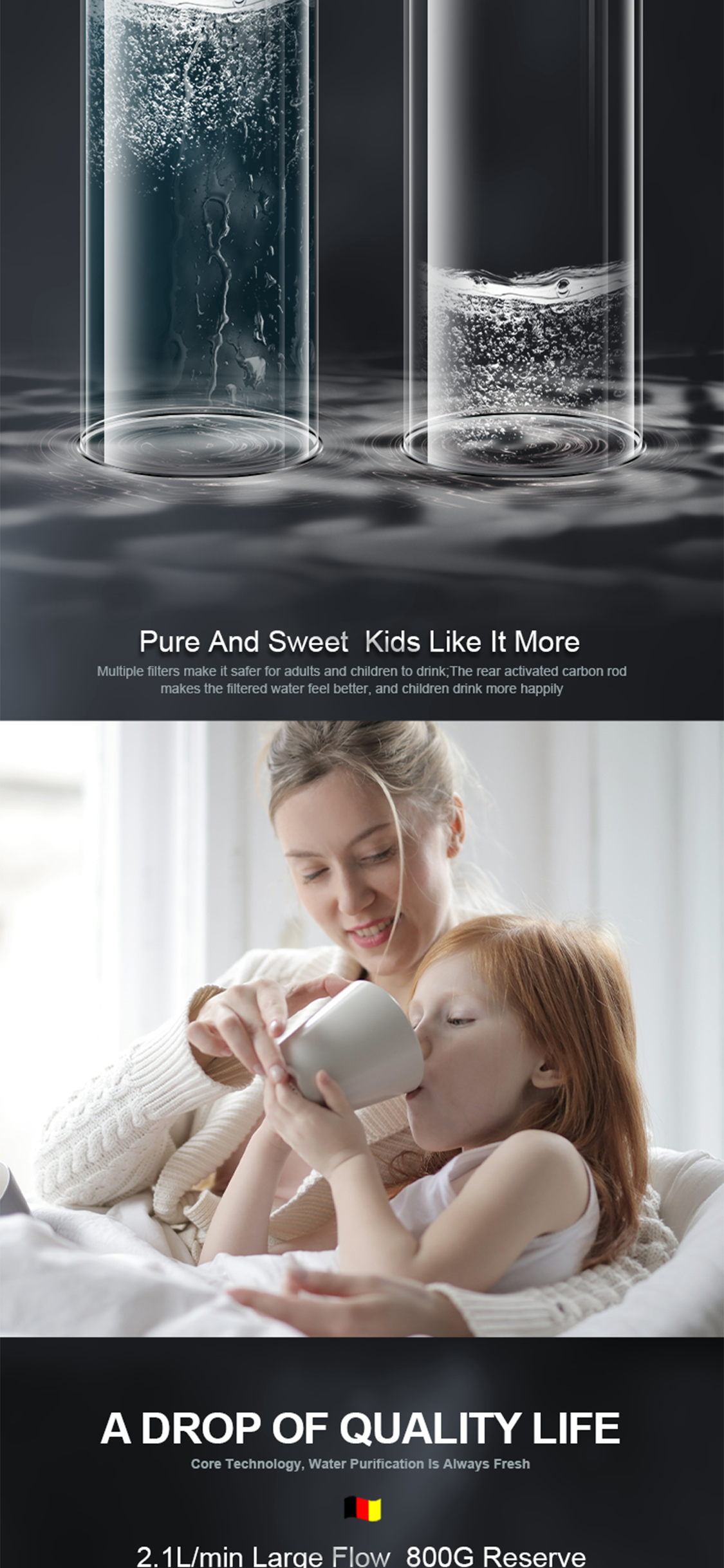 A10S 600GPD Reverse Osmosis System Water Purifier